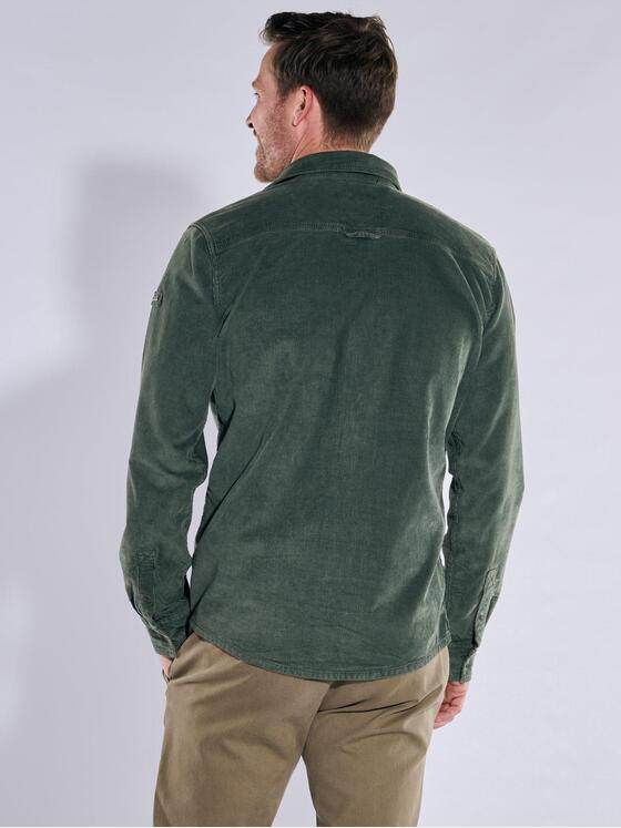 engbers Herren Overshirt aus Cord Grün 37219