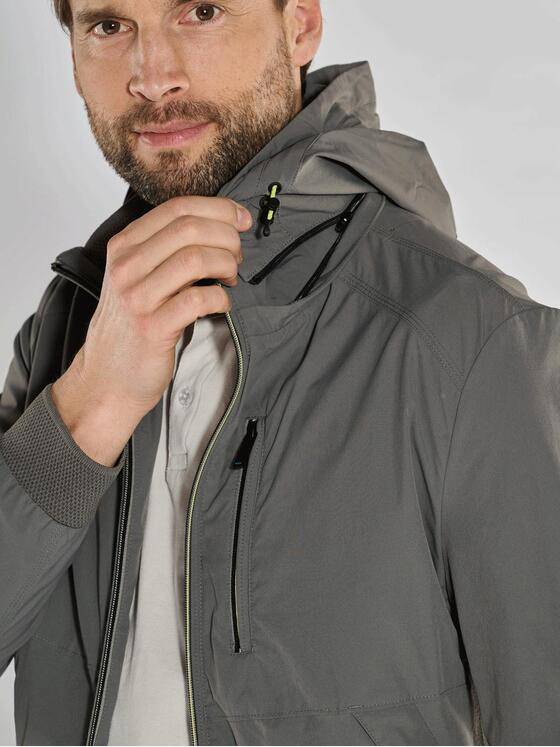 ENGBERS GERMANY Herren Blouson-Jacke mit Funktionsdetails Grau 36510