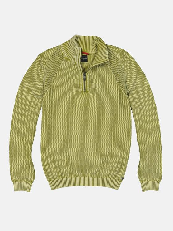 engbers Herren Pullover mit Troyerkragen Grün 34139