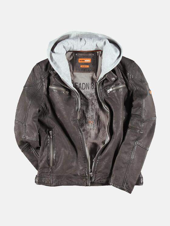 emilio adani Herren Lederjacke Braun 30895