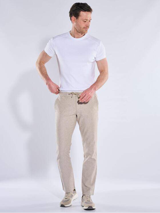 engbers Herren Chino mit Leinenanteil Braunbeige 40395