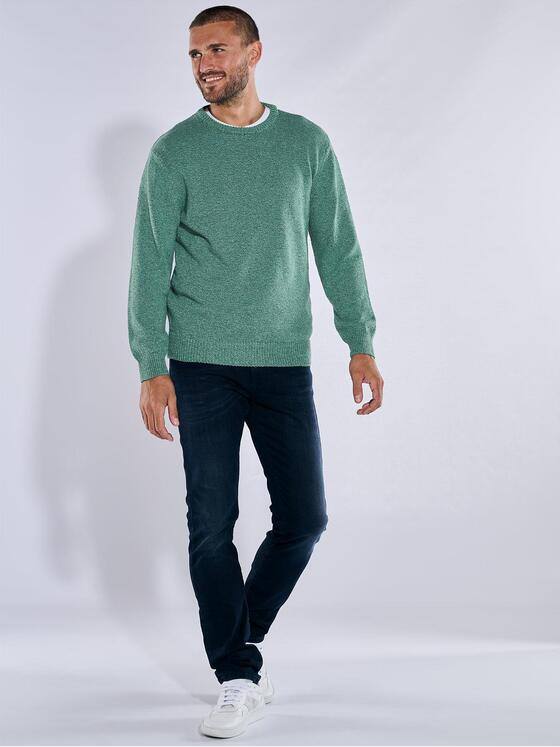 emilio adani Herren Pullover aus italienischer Baumwolle Türkis 38212
