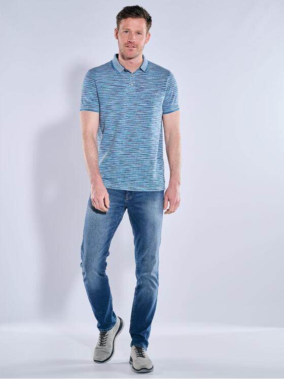 engbers Herren Polo-Shirt meliert Hellblau 38924