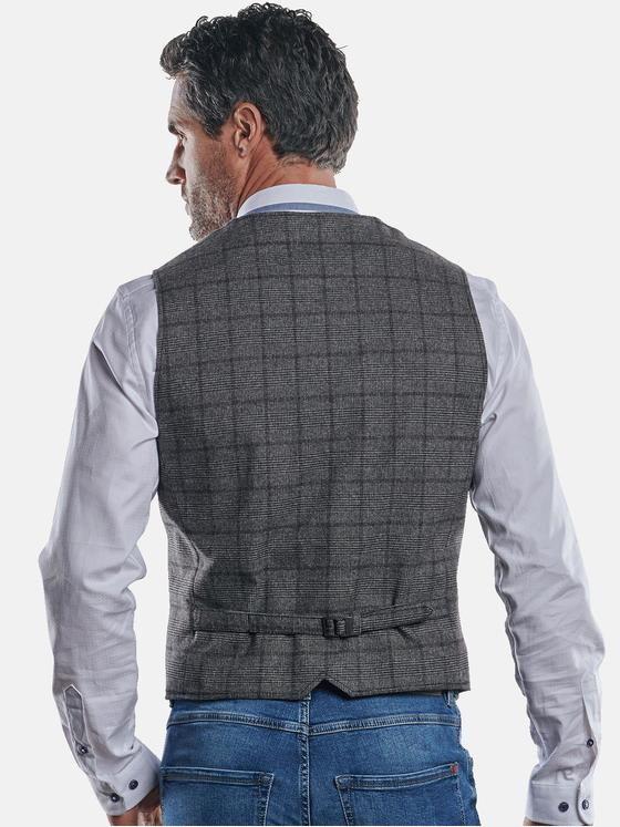 engbers Herren Karierte Sakkoweste Anthrazit 30220