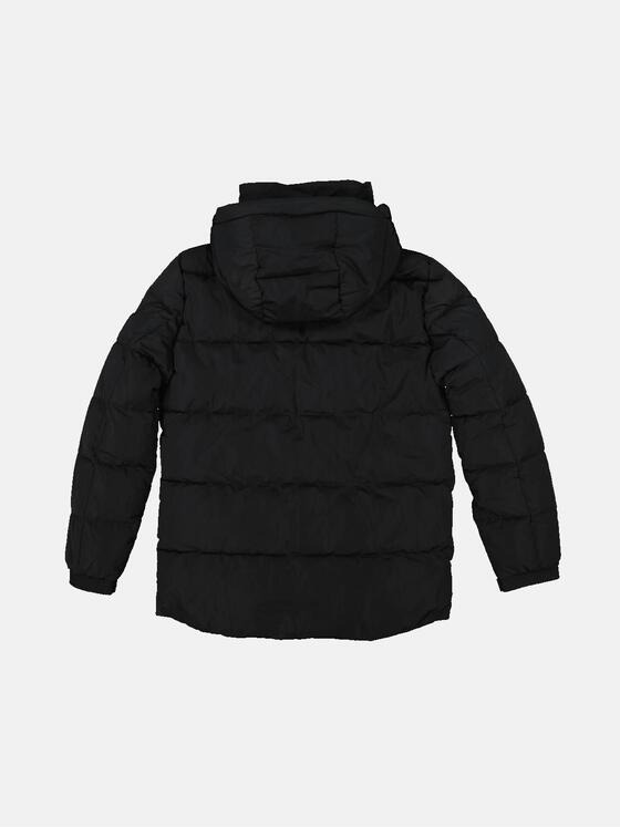 emilio adani Herren Steppjacke mit Kapuze Schwarz 35509