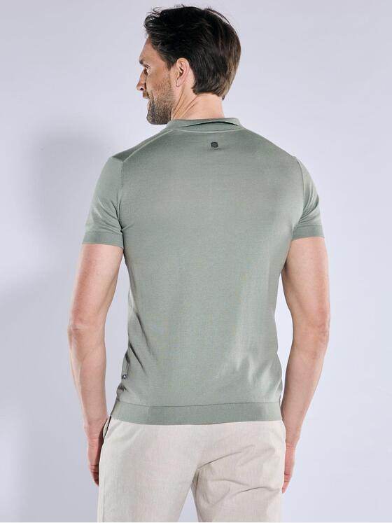 ENGBERS GERMANY Herren Polo-Shirt mit Seiden-Anteil Gruen 38710