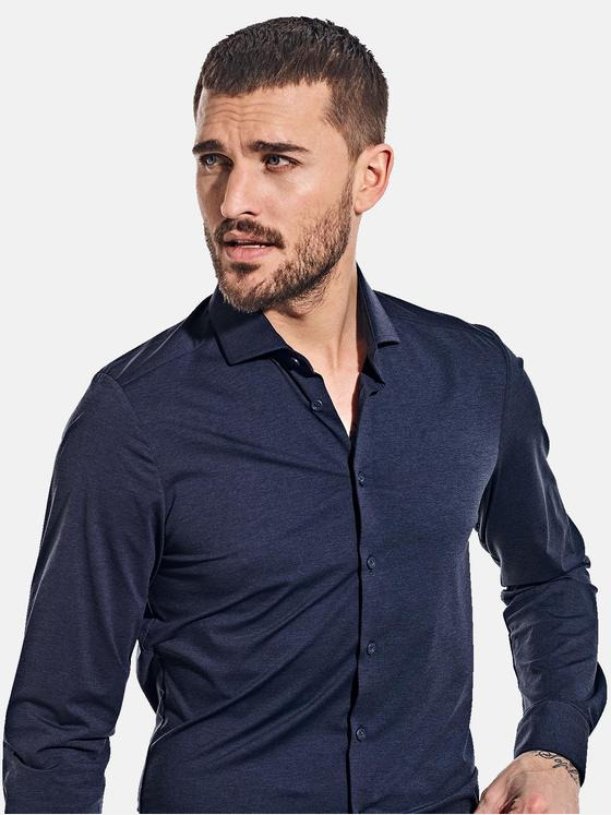 emilio adani Herren Funktions-Hemd Langarm Saphirblau 35841