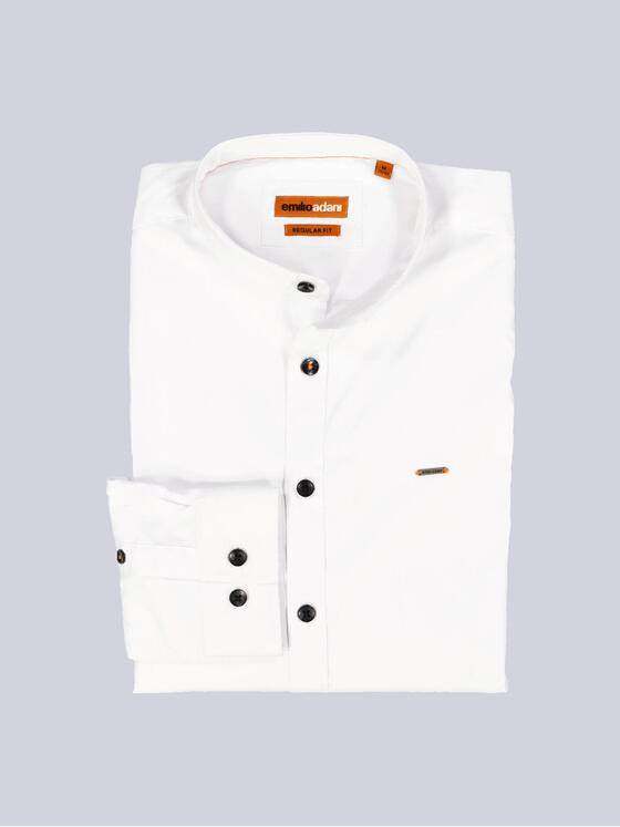 emilio adani Herren Hemd uni Weiß 36122