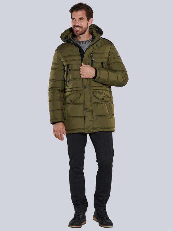 engbers Herren Steppjacke mit abnehmbarer Kapuze Grün 35533