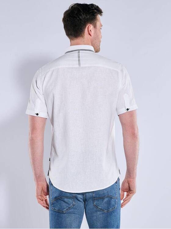 engbers Herren Kurzarm-Hemd mit Leinenanteil Reinweiss 38375
