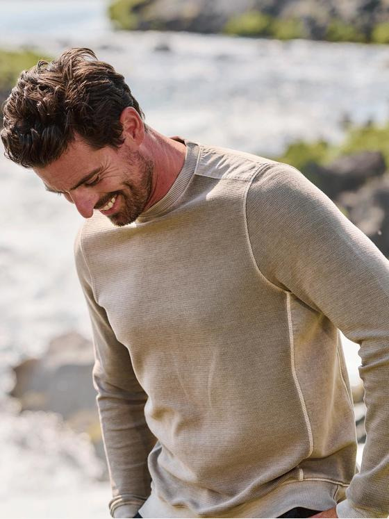 engbers Herren Sweatshirt strukturiert Beige 35314