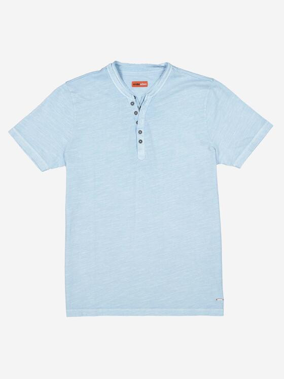 emilio adani Herren Henley-Shirt regular Blau 37086