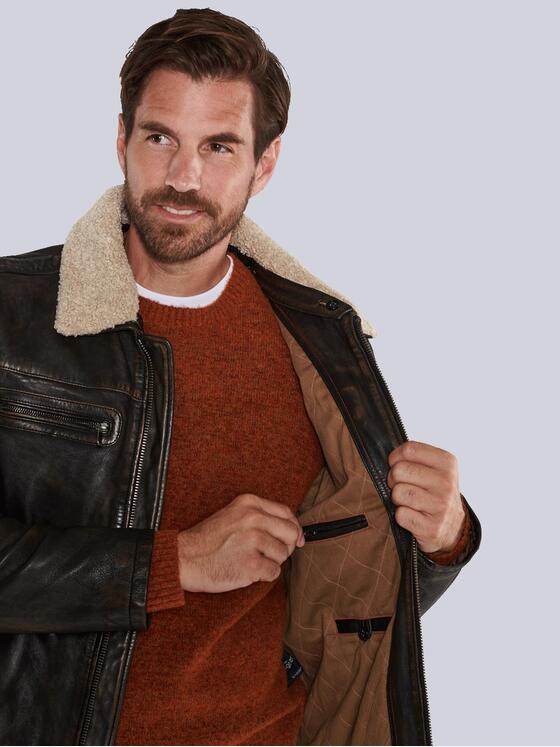 engbers Herren Lederjacke regular Braun 35444