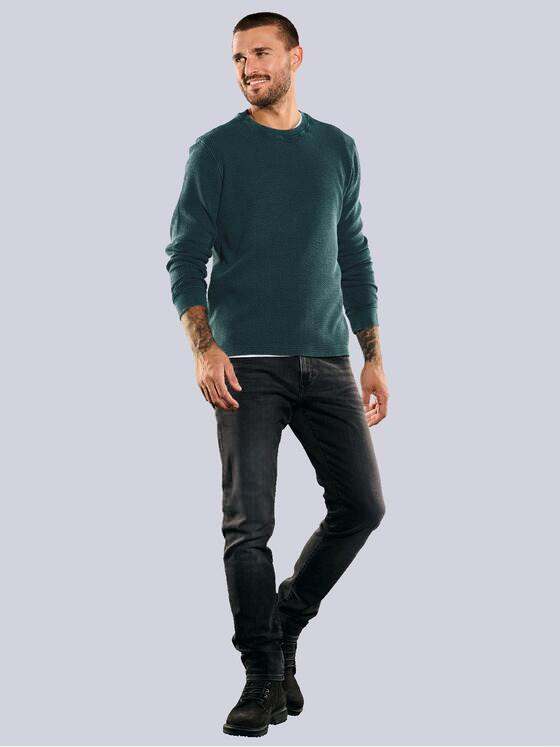 emilio adani Herren Sweatshirt uni Türkis 35625