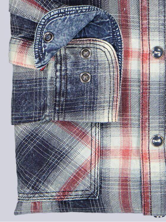 engbers Herren Langarm-Hemd gemustert Feuerrot 39635