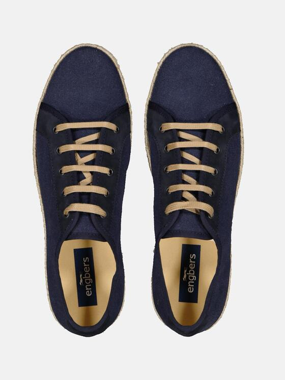 engbers Herren Halbschuh in Espandrilles-Optik Marineblau 32607