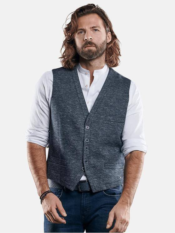 emilio adani Herren schmale Sakkoweste aus hochelastischer Ware Blau 29160