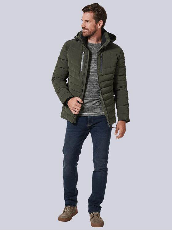 engbers Herren Steppjacke mit abnehmbarer Kapuze Grün 35435
