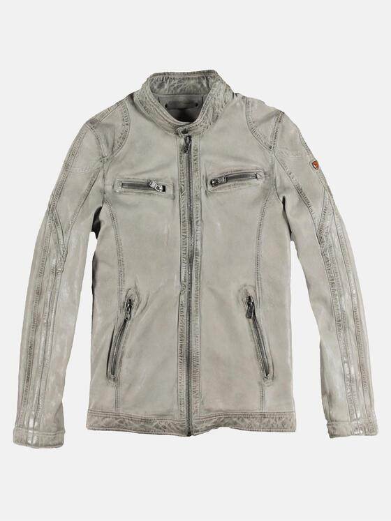 emilio adani Herren Bikerlederjacke Beige 30650