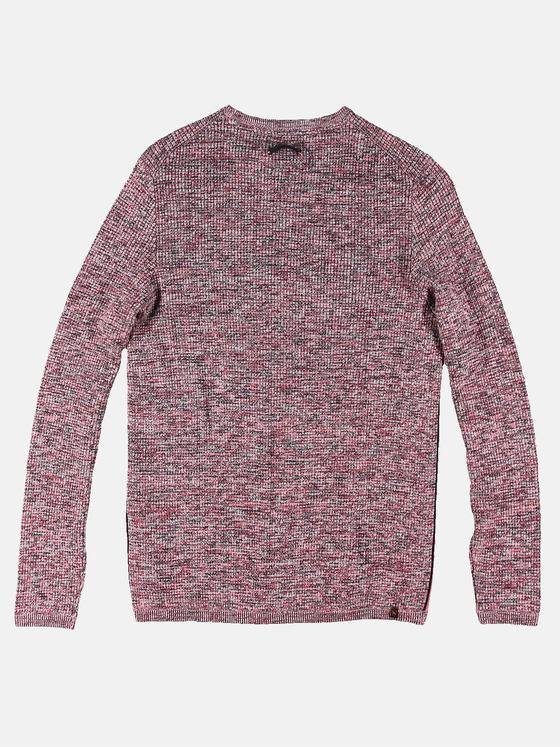 emilio adani Herren Mehrfarbiger Rundhalspullover Violett 30423
