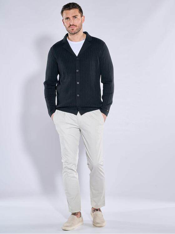 emilio adani Herren Strick-Sakko regular Schwarz 38694