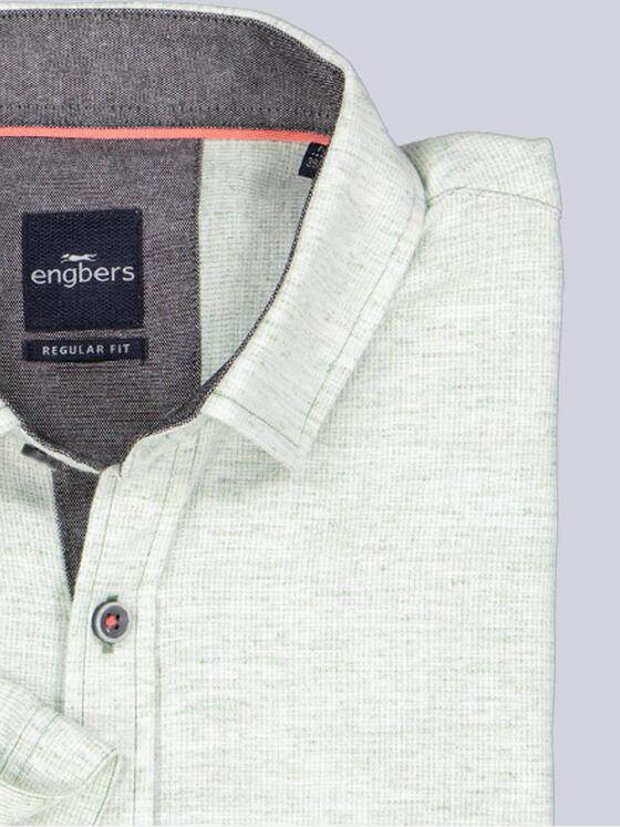 engbers Herren Kurzarm-Hemd in Leno Warenqualität Gruen 39780