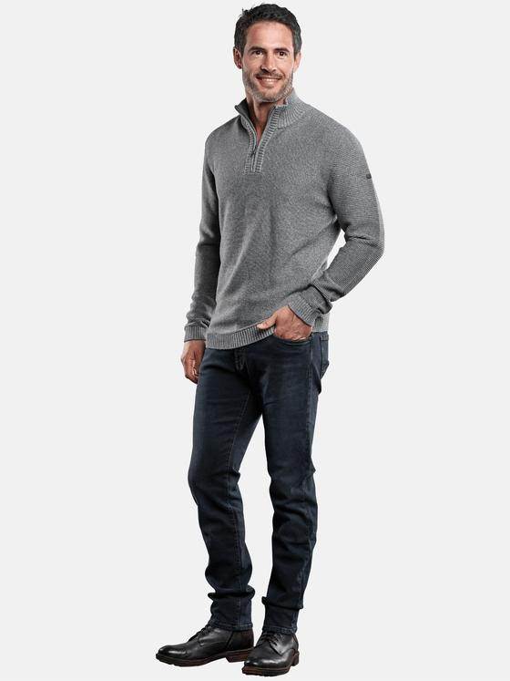engbers Herren Pullover Polokragen Silbergrau 28948