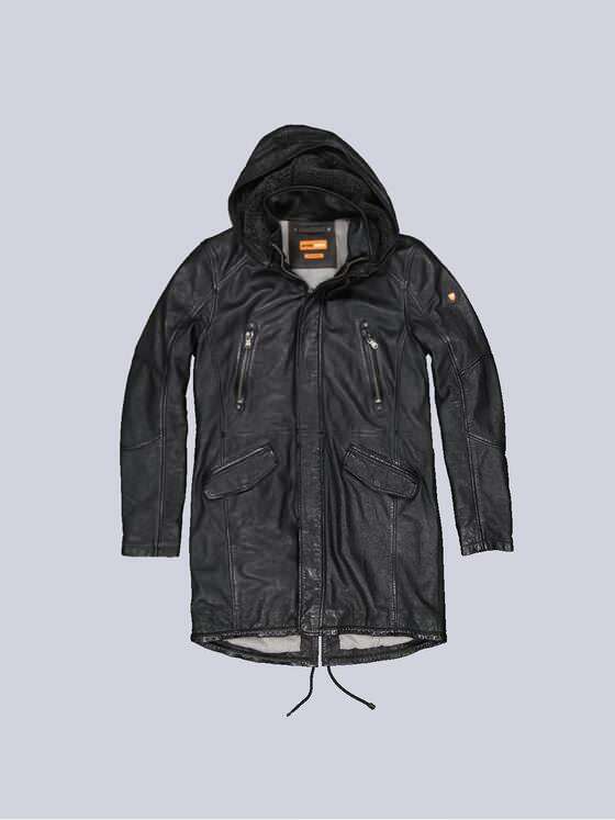 emilio adani Herren Lederjacke Schwarz 33531