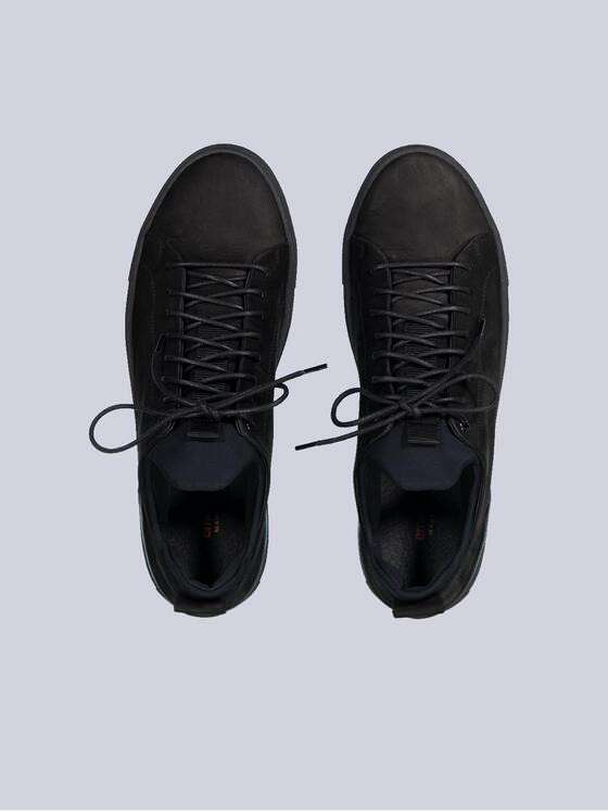 emilio adani Herren Sneaker aus Nubuk-Leder Schwarz 35455
