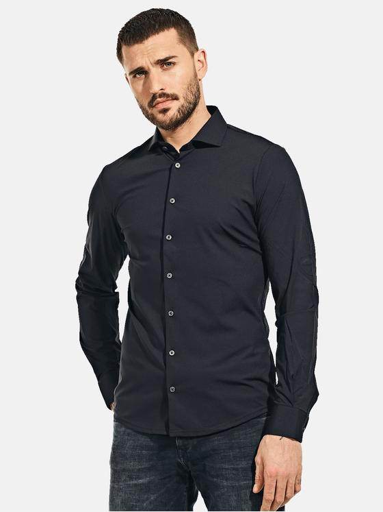emilio adani Herren Funktions-Hemd Langarm Schwarz 35834