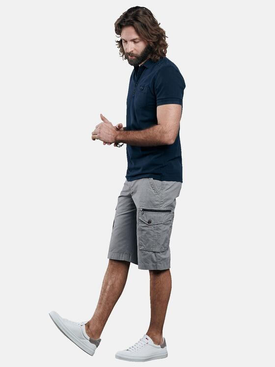 emilio adani Herren Poloshirt mit individuellen Designdetails Blau 30025
