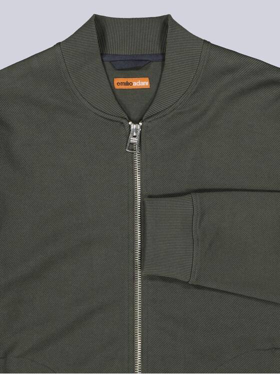 emilio adani Herren Sweatjacke mit Bomber-Kragen Oliv 39615
