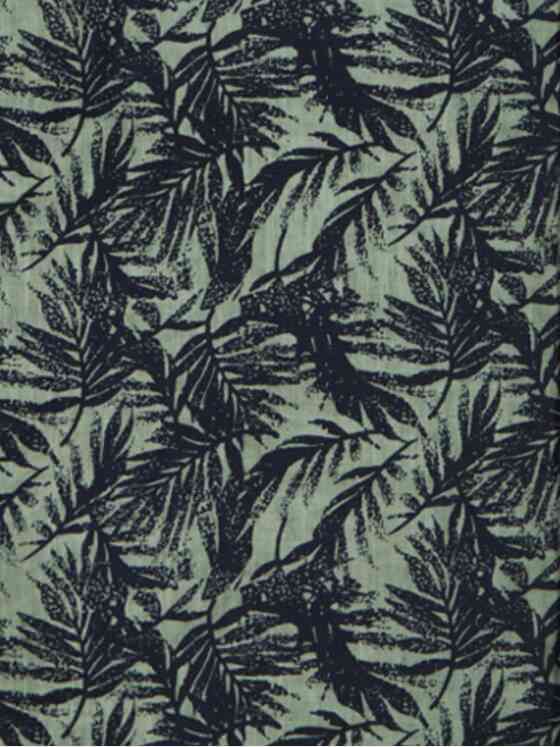 emilio adani Herren Kurzarm-Hemd mit floralem Print Grün 33001