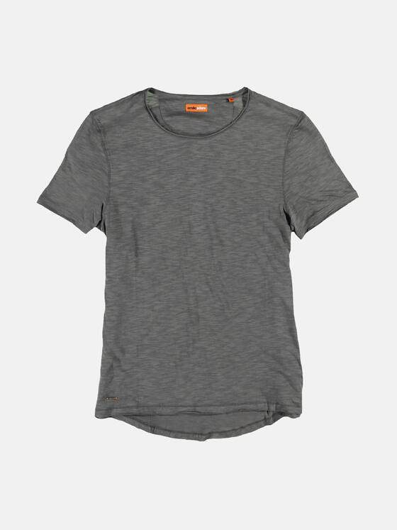 emilio adani Herren Rundhals T-Shirt Grau 24114