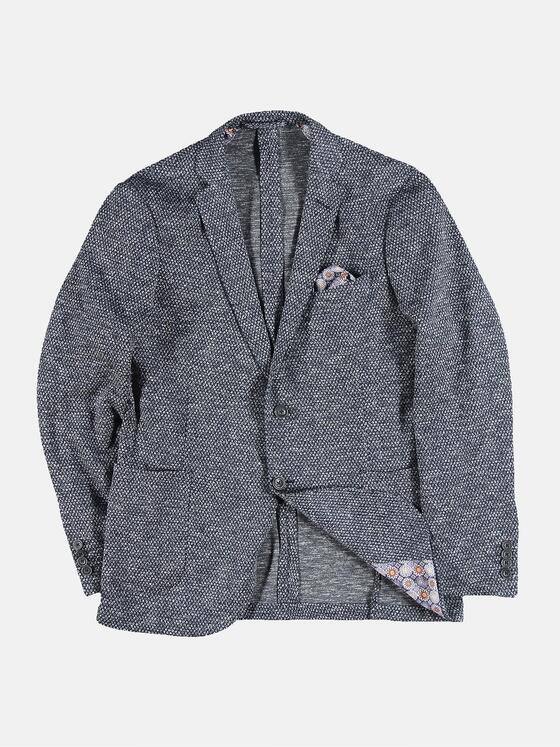 emilio adani Herren Freizeit-Sakko slim fit Indigoblau 31066