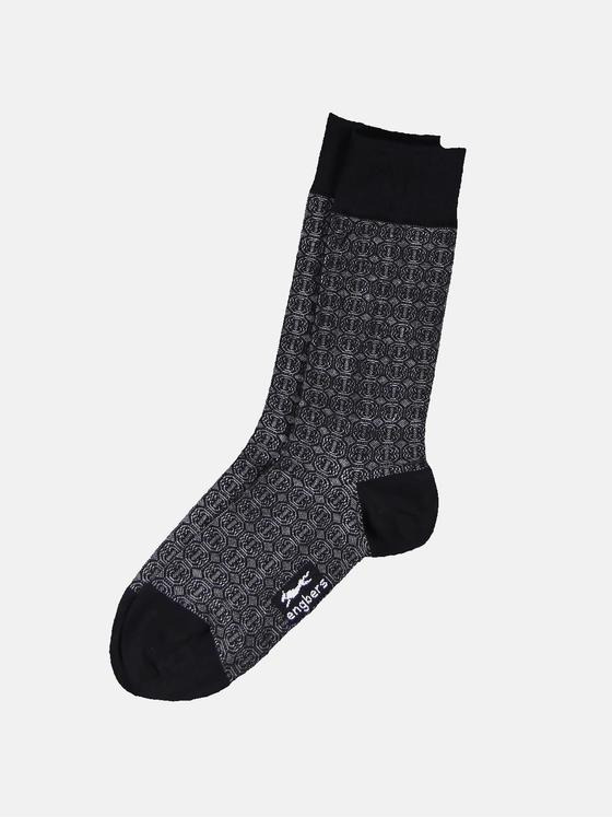 engbers Herren Modisch gemusterte Socken Anthrazit 30610
