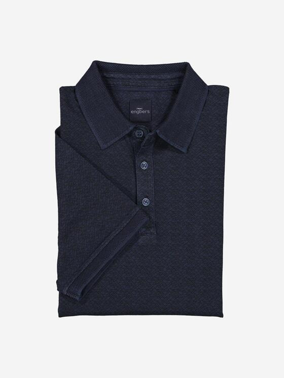 engbers Herren Polo-Shirt gemustert Saphirblau 36710