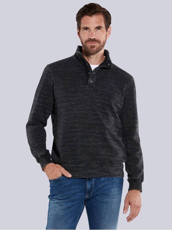 engbers Herren Sweatshirt mit Stehkragen Schwarz 35671