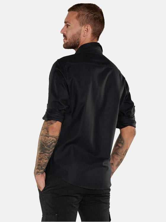 emilio adani Herren Langarm-Hemd uni Grau 35473
