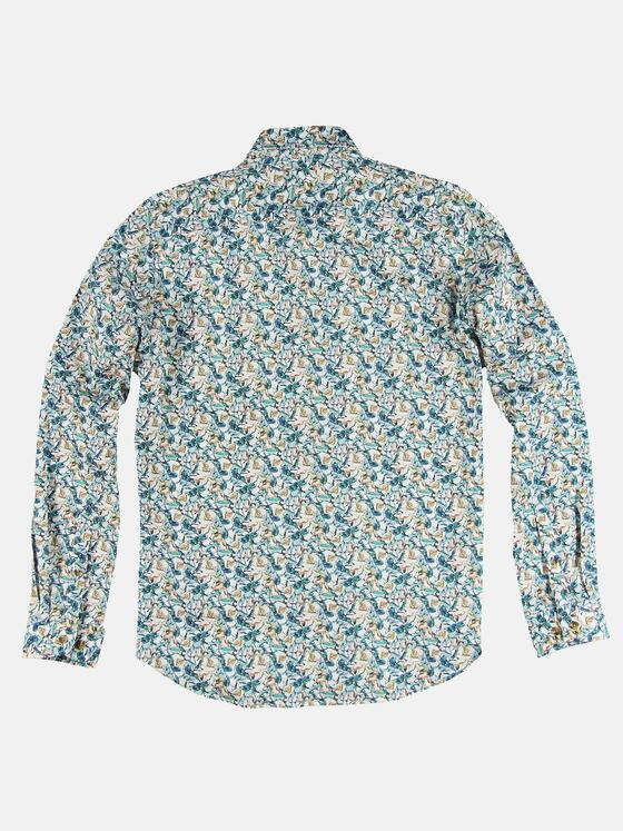 ENGBERS GERMANY Herren Langarm-Hemd in Satin-Warenqualität Petrol 31644