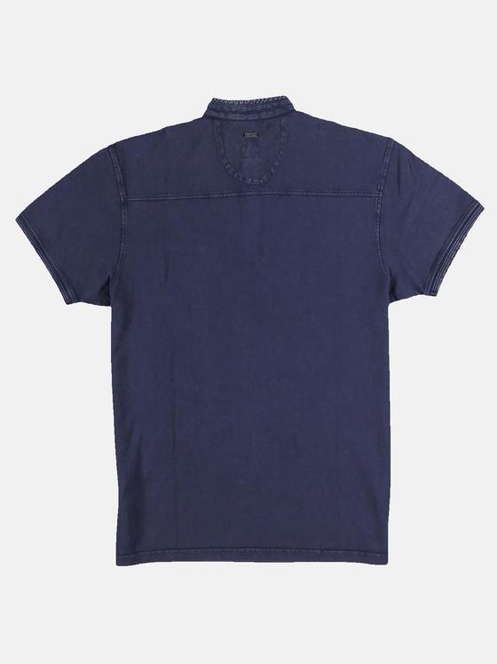 engbers Herren Serafinoshirt mit Stehkragen Indigoblau 31105