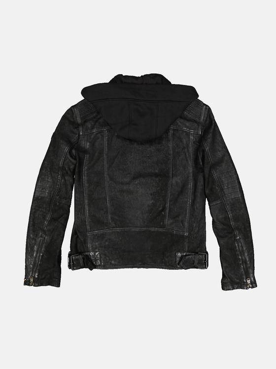 emilio adani Herren Lederjacke Schwarz 36013