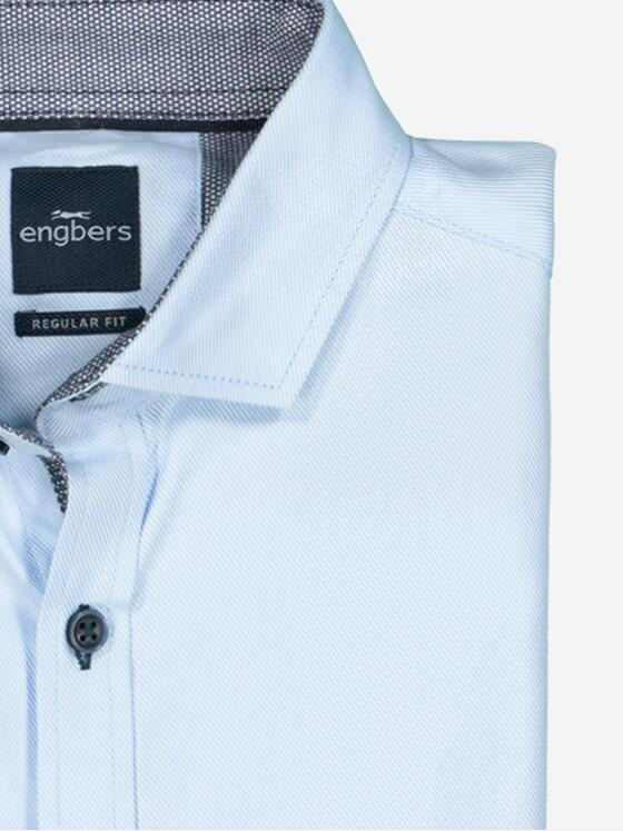 engbers Herren Langarm-Hemd strukturiert Hellblau 38015