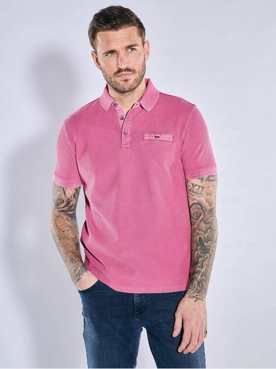 emilio adani Herren Polo-Shirt slim fit Violett 38630