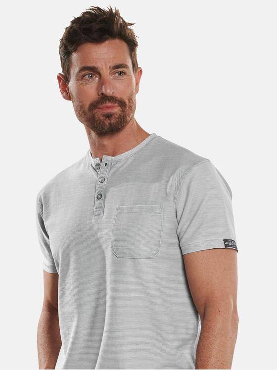 engbers Herren Henley T-Shirt Silbergrau 32793