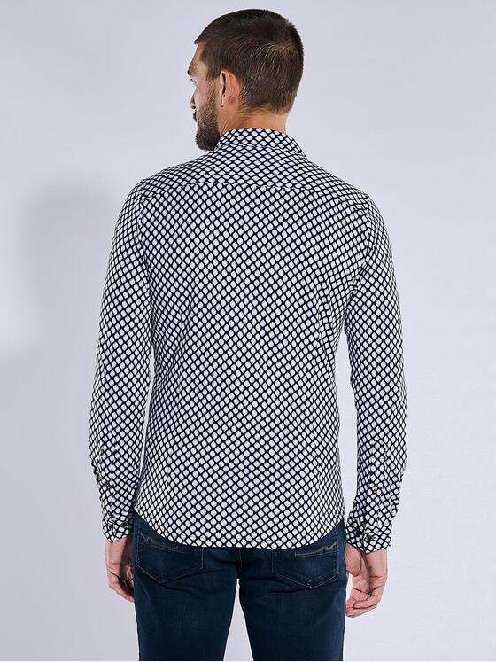emilio adani Herren Langarm-Hemd slim fit Schwarz 37321