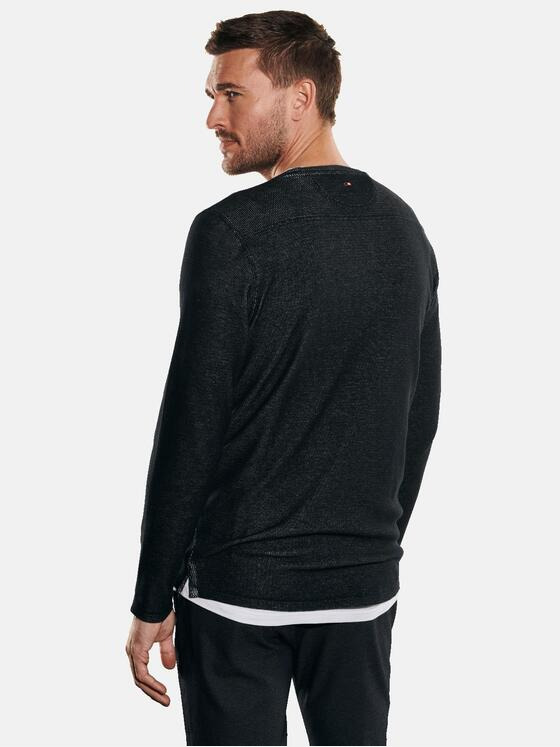 emilio adani Herren Pullover slim fit Schwarz 35249