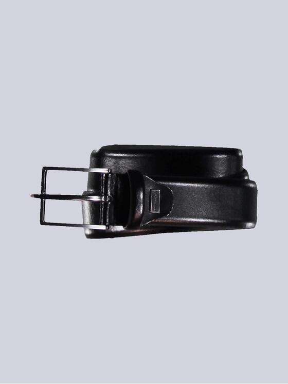 emilio adani Herren Ledergürtel Basic Schwarz 38232