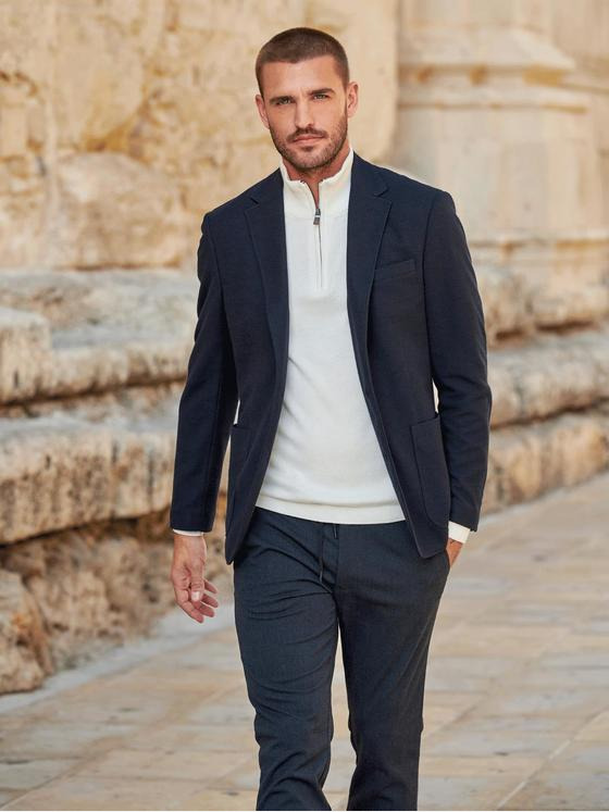 emilio adani Herren Freizeit-Sakko slim fit Blau 36015