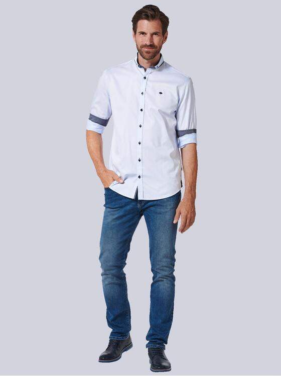 engbers Herren Langarm-Hemd uni Blau 35331